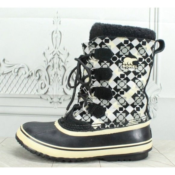 Sorel Shoes - Sorel PAC Graphic Blue Insulated Waterproof Rubber Winter Boot Size US 8